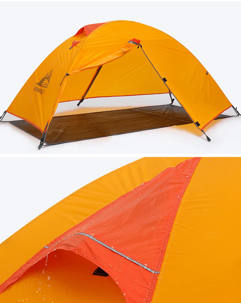 Cheap Goat Tents Hewolf Single Double Decker Double Door Rainstorm Tent High Mountain Snowfield Ultralight Camping Equipment Silicone Tent Tents 